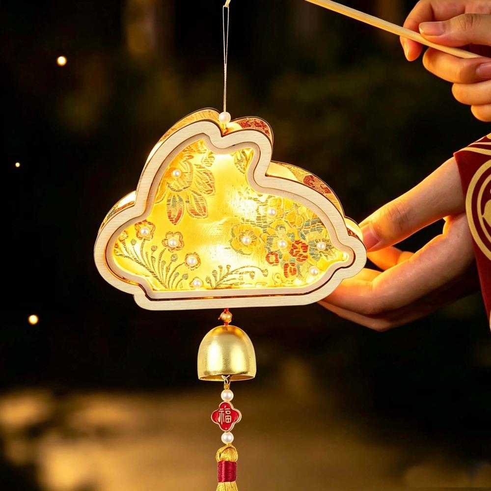 Handmade Fabric Lamp Kit Glowing Mid Autumn Craft Windchime Lantern DIY  Gifts