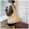 1Pc This Year's Popular Fashion Simple Temperament Commuter Pleated Bag Women's Shoulder Underarm Bag Portable Bucket Bag Tide