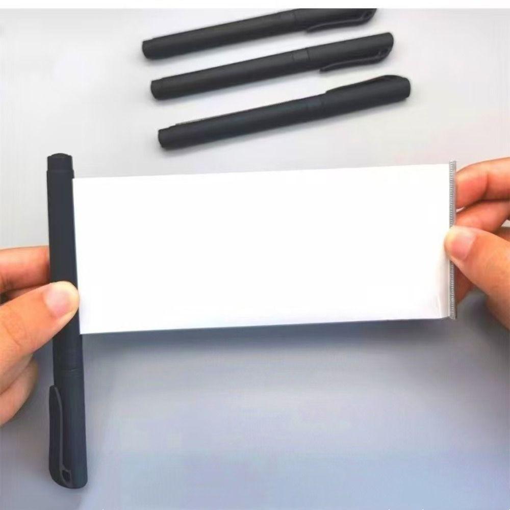 Prüfungen und Notizen Einziehbarer Unsichtbarer Stift Geheime Informationen Pädagogischer Zieh-Papier-Stift Neutraler Stift Schwarzer Notizpapier-Stift