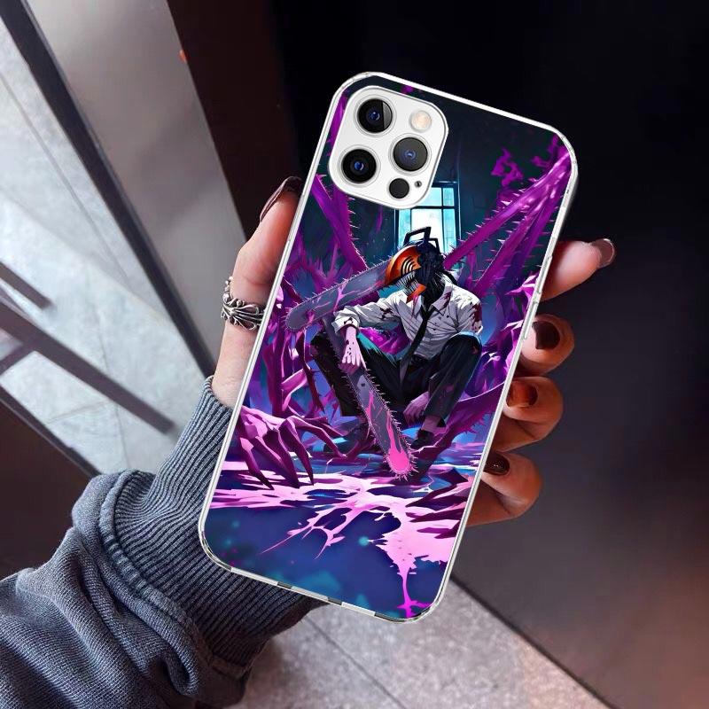 C-Chainsaw Mans Denji Phone Case For iPhone 17 Air 11 13 Mini 14 15 Plus 16 12 Pro Max 16E SE 7 8 Pattern Soft TPU Back Cover 1