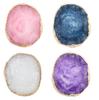 Resin Stone Transparent Color Nail Art Palette Mirror Glass Pallet Tool Blending Pigment Nail Tips