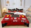 Cartoon Car Bedding Set Construction Vehicles Comforter Cover 3pcs Kids Machinery Truck Soft Polyester Duvet Cover for Boys Gift