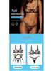 Stylish Lace Embroidered Sheer Push-Up Bra & Panty Set