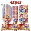 Amazing Birthday Decorations Digitaled Circus Tableware Plate Cup Napkin for Kids Party Photo Props Baby Shower Party Supplies F