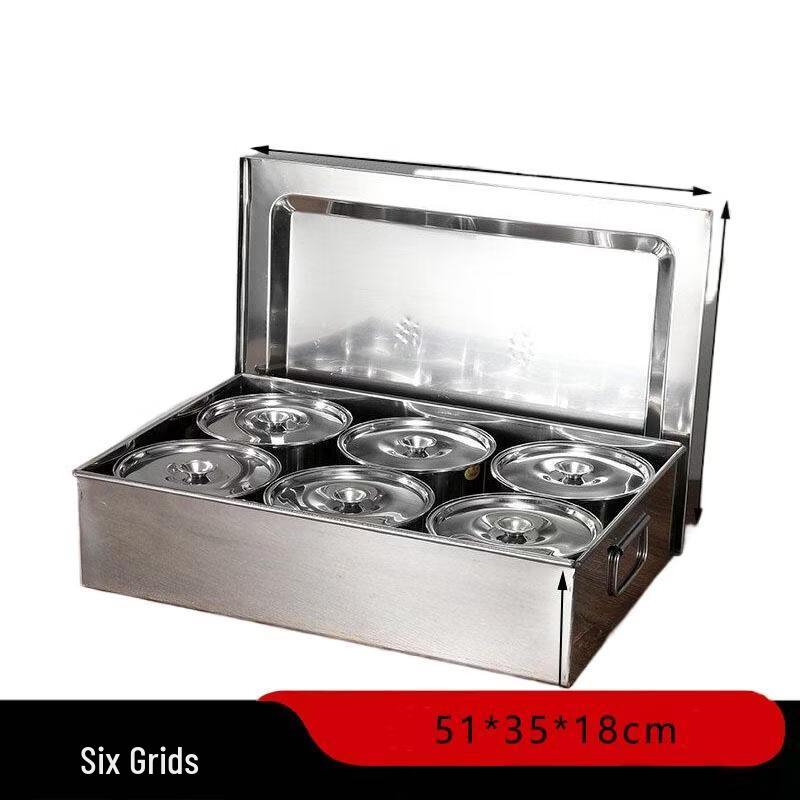 ZLIII Stainless Steel 6-Grid Spice Box Set