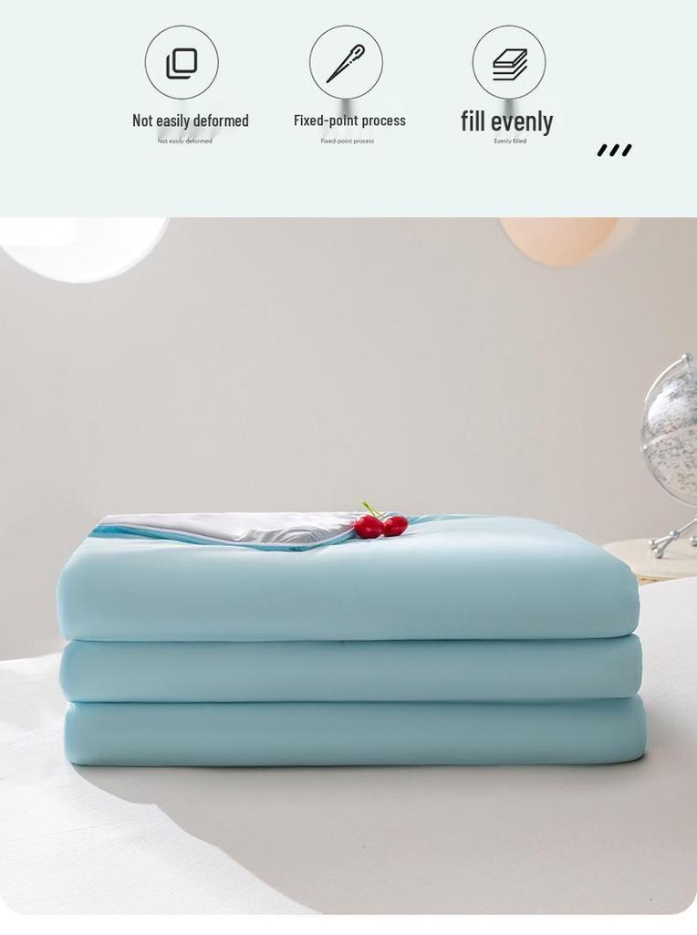 Class A Ice Cream Cooling Silk Quilt: Lightweight, Machine Washable Summer Air Conditioning Blanket