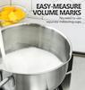 MICHELANGELO Stainless Steel Wire Handle Milk Pot/Cooking Pot 1Qt/2Qt/3Qt Three-layer Base Stainless Steel Pot Dishwasher-safe