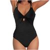 Women's Color-blocked Backless One-piece Swimsuit