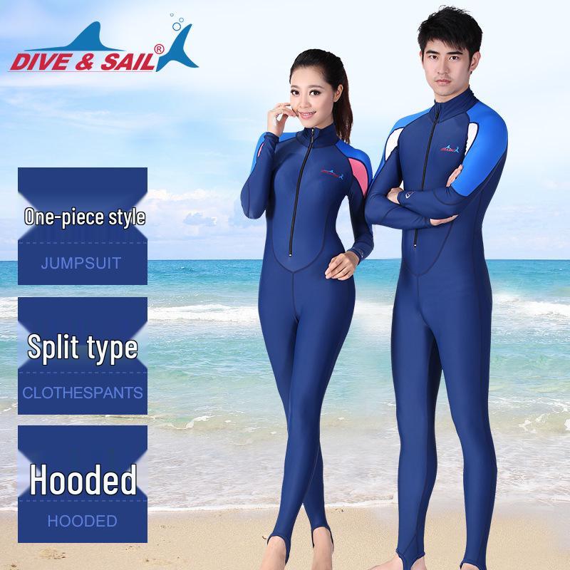 Unisex Multifunctional One-Piece Diving and Snorkeling Swimsuits with Sun Protection