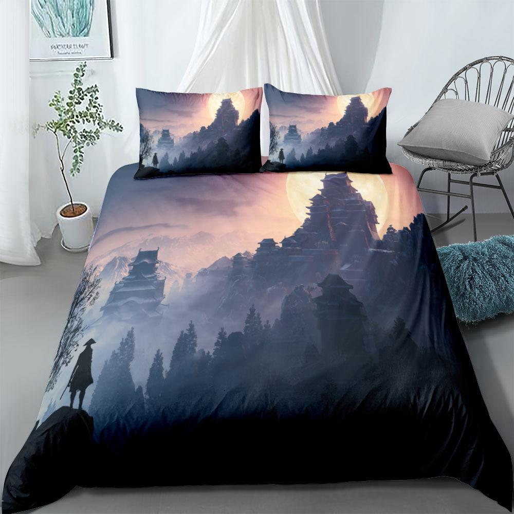 Summer Palm Trees Bedding Set King Queen Double Full Twin Single Size Duvet Cover Pillow Case Bed Linen Set
