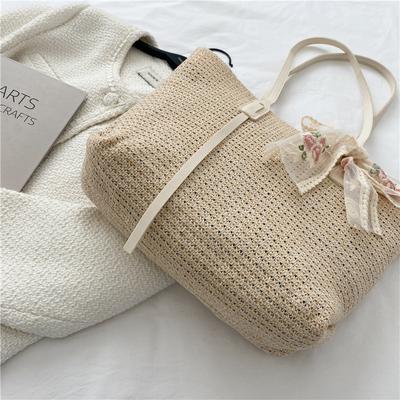 Summer Straw Woven Large-capacity Tote Bag 2025 New Japanese Simple Small Fresh Woven Bag College Student Shoulder Bag
