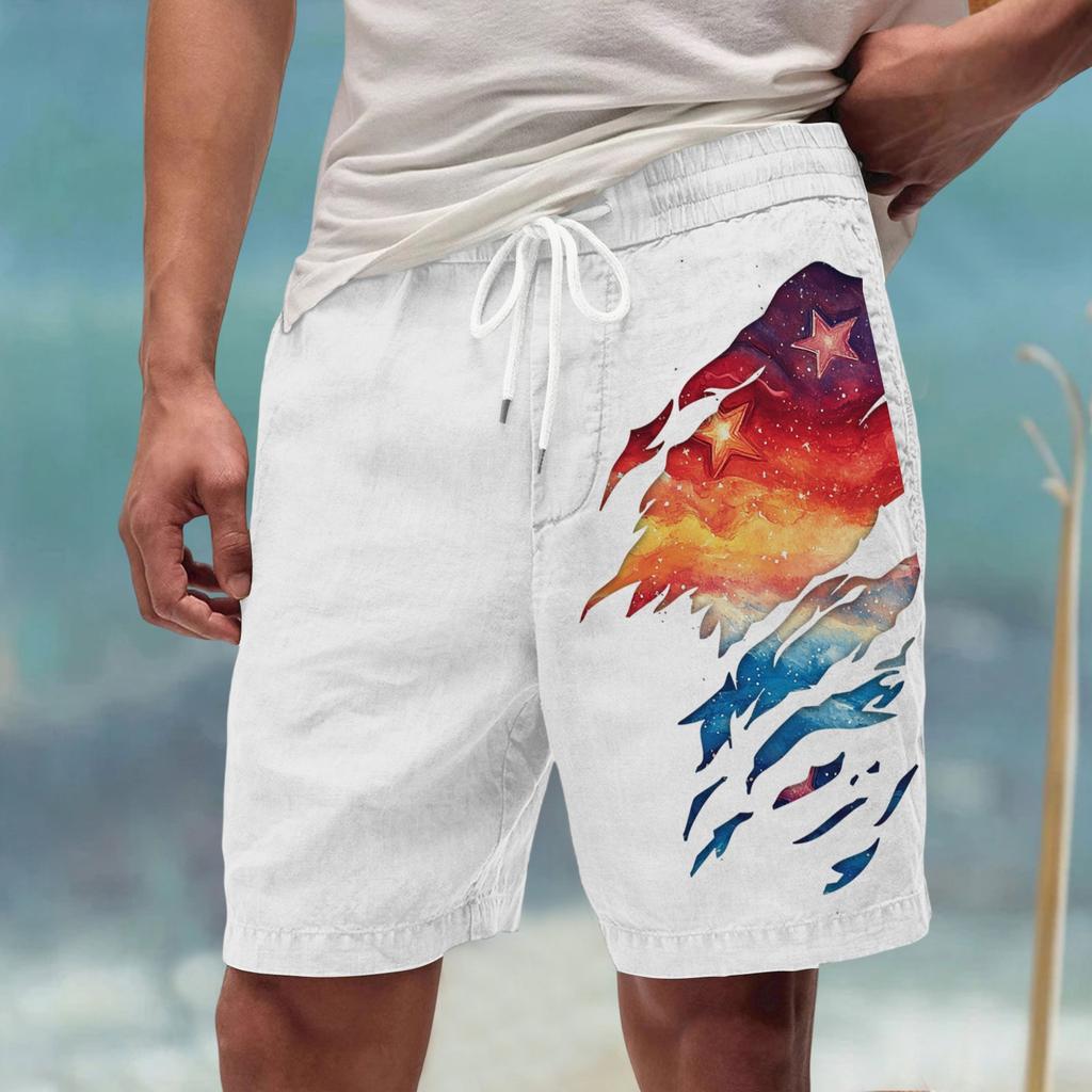 Men's Summer Large Casual Loose Sports Pants Beach Shorts