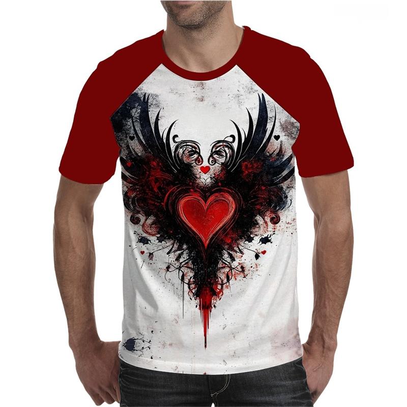 Trendy Letters Graphic T Shirts For Men Summer Fashion Hip Hop 3D Printed Crew Neck Tshirts Casual Streetwear Oversized Tees