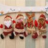 Décoration de noël, 4 pièces, père noël, Elk, ours, bonhomme de neige, poupée, petites pièces suspendues, accessoires d'arbre de noël, ensemble de cadeaux suspendus