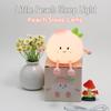 Charming Peach Silicone Night Light - Cute Bedroom Accent & Perfect Birthday Gift