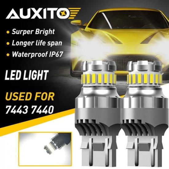 AUXITO 7443 7440 LED White 6000K Reverse Backup Turn Signal Parking Light Bulbs
