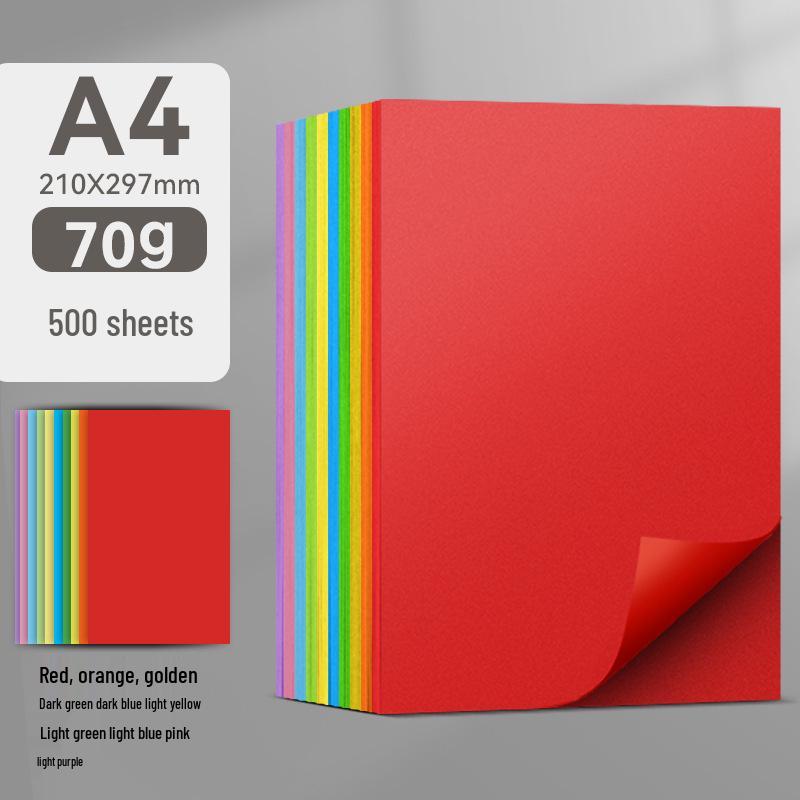 A4 80g Multicolor Origami Paper - 500 Sheets for Kids Craft and Printing