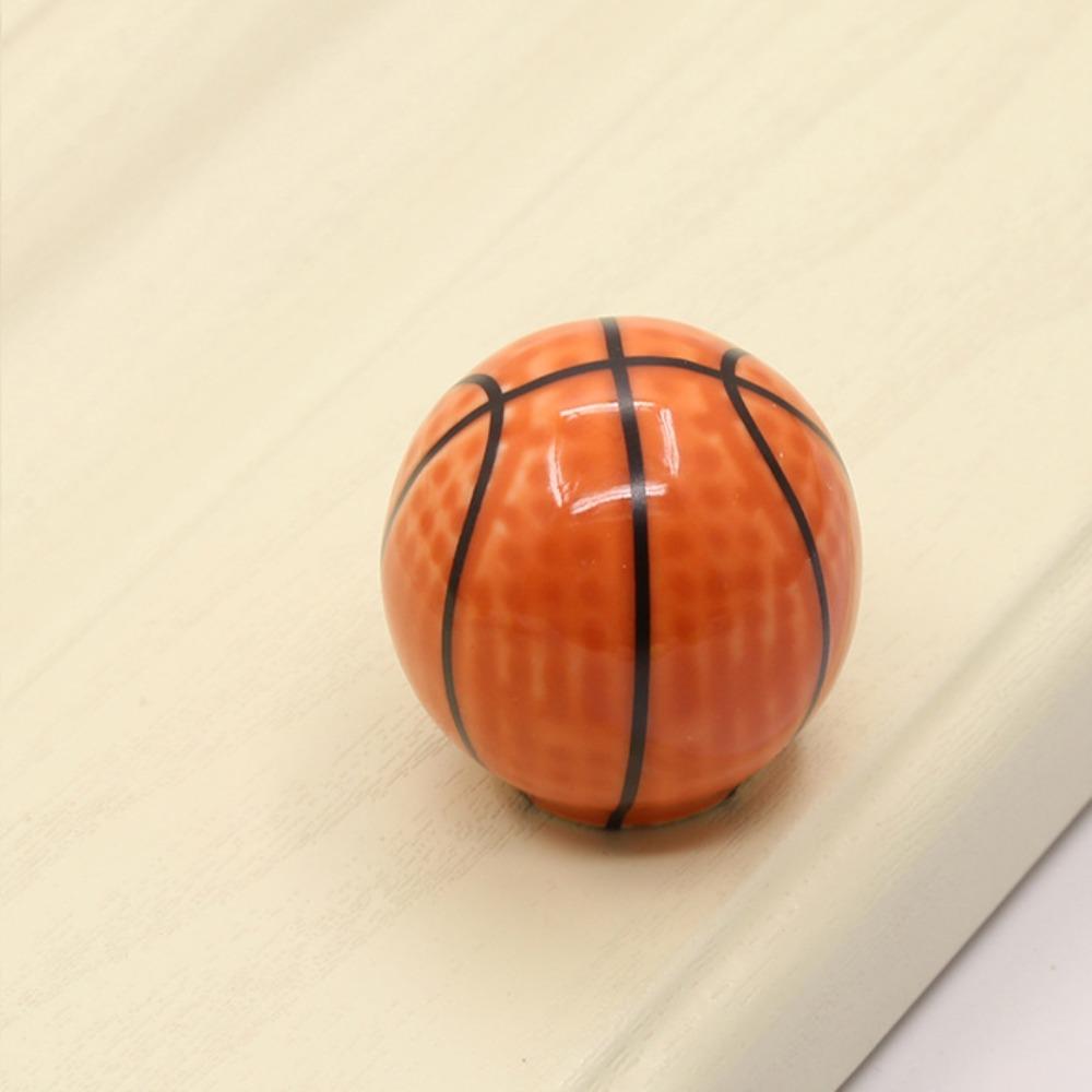 Cute Style Child Cabinet Knobs Football Shape Basketball Shape Cabinet Door Handle Novelty Single-hole Drawer Knobs Kids Room