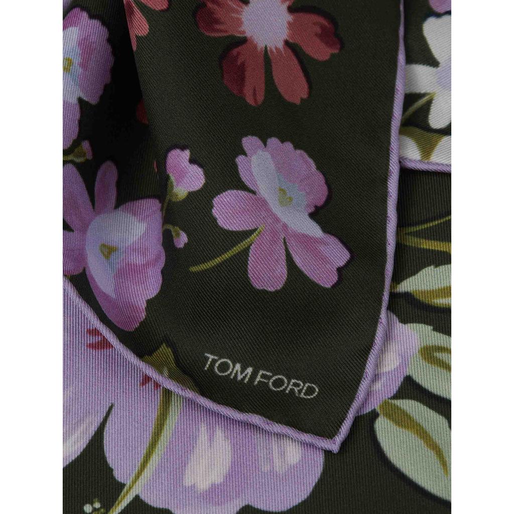 Tom Ford Herren Einstecktuch mit Blumenmuster