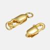 925 Silver 18K Gold Plated Italy Square Lobster Water Drop Spring Buckle DIY Jewelry Accessories