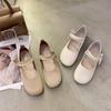 Fairy wind gentle flat-bottomed pearl single shoes female 2025 summer new versatile Mary Jane student lazy beanie shoes