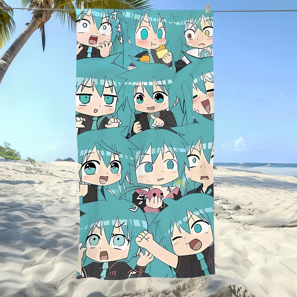 Cartoon Towel Beach Quick Dry Pool Camping Towels M-MikueS-ES Travel Soft Gift Gym H-HatsuneS-ES Shower Sports