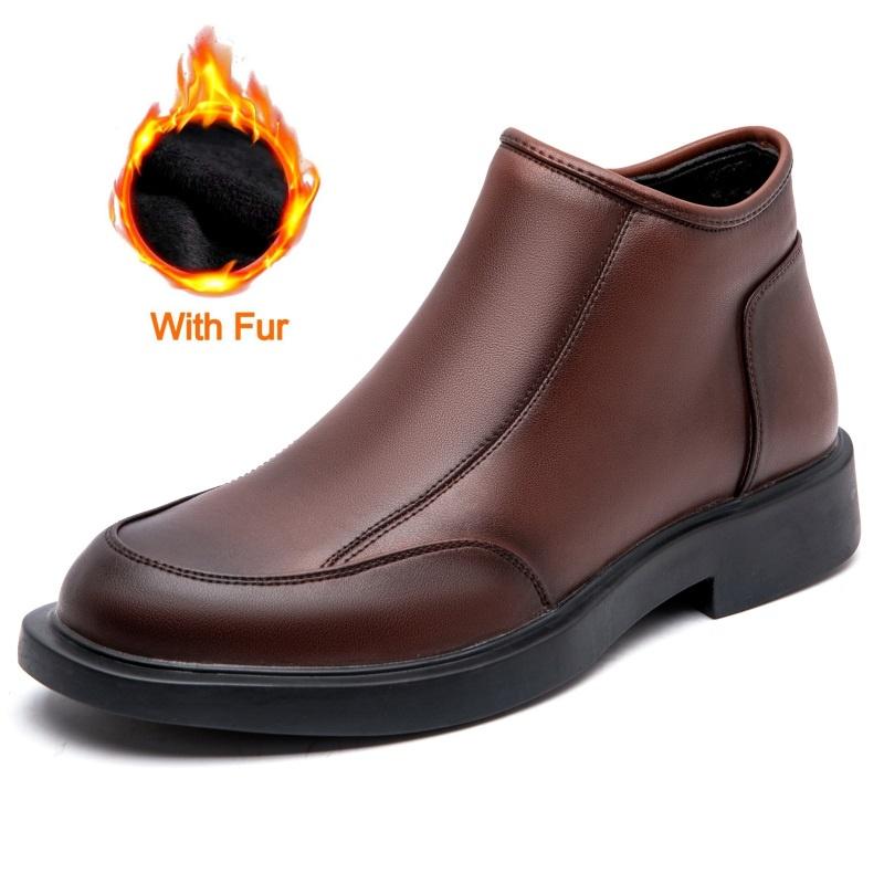 

2024 Новые Повседневные Кожаные Ботинки Классические Модные Универсальные Удобная Обувь Высокие Ботинки Деловая Обувь Британский Стиль Повседневные Короткие Ботинки 44