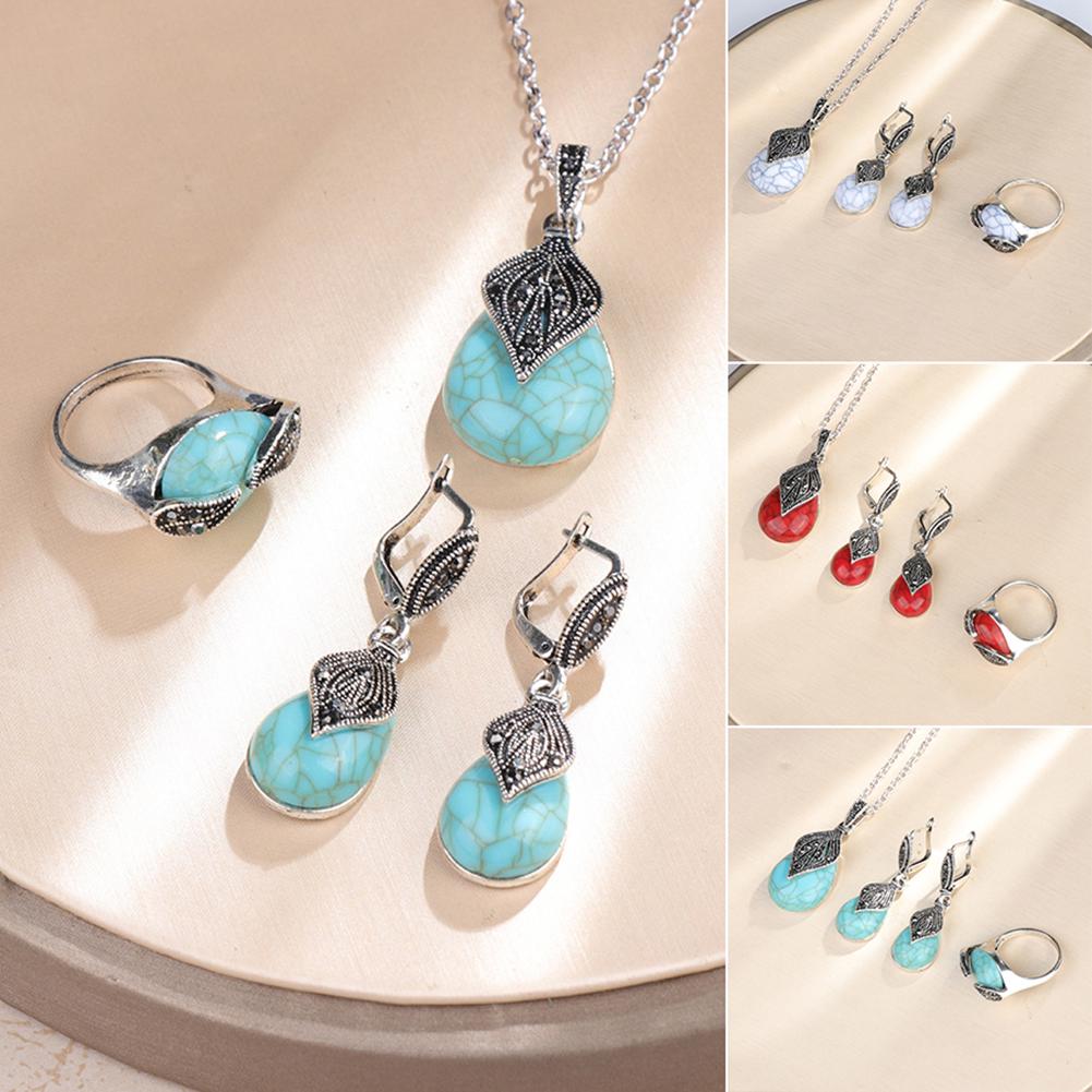 

Женский ювелирный набор US 8 серебряный/синий