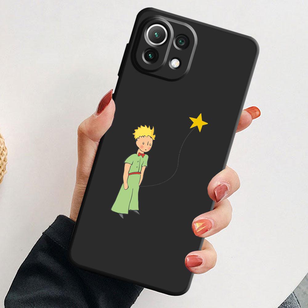 Black Silicone Cover for Samsung Galaxy A22 Note 20 Ultra 10 Plus 8 9 S22 A72 S21 A32 S20 A72 S21 5G The Little Prince Case
