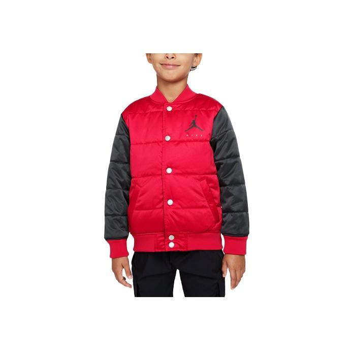 Jordan Logo Print Reversible Baseball Jacket Kids Jackets Black DO3461-010