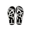 Emporio Armani Flat H-Shape Round Toe Rubber Flip Flops Unisex Footwear Black White XCQ004XK196A120