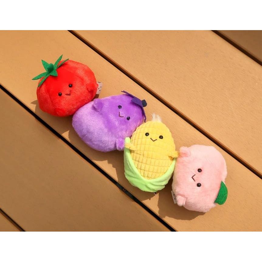 Pochamaru Sommer Frisch gepflückte Serie Aubergine Plüschtier, Höhe ca.. 12cm, Alter 6+