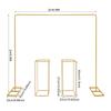 Wedding Arch Backdrop Stand, 2*2m Wedding Arches for Ceremony, Balloon Arch Stand with Flower Stand for Wedding, Birthday, Baby