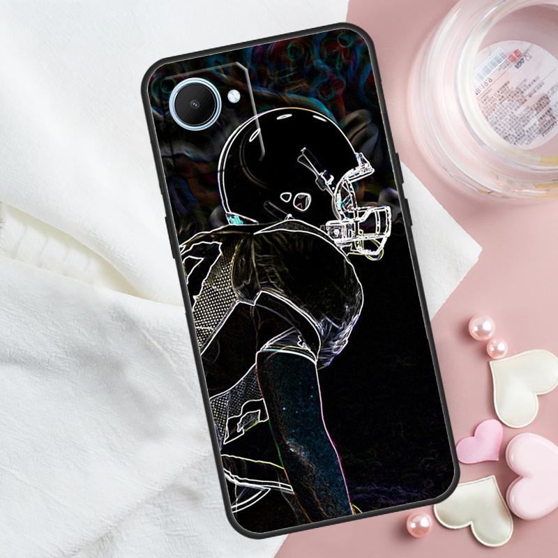

American Football For Realme GT 6T 6 5 GT7 Pro C67 C75 C61 C55 C53 C51 C21Y C25S 10 11 12 13 14 Pro Plus Case Realme 11