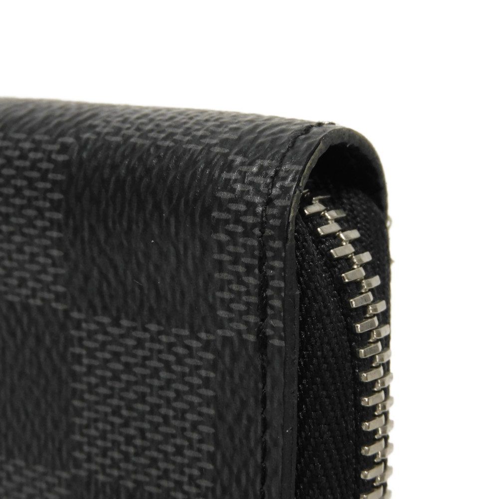 Used 12564 Zippy Wallet Vertical N63095 7940 New Zip Around RFID Current Model Damier Graphite Noir Men's from Japan