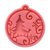 Pink Shiny Glossy Christmas Keychain Silicone Mold for Christmas Love Gift Craft