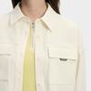 FILA White Fashion Minimalist Personality Trend Classic Retro Sports Casual Workwear Versatile Comfortable Woven Long Sleeve Shirt F11W613706FIV