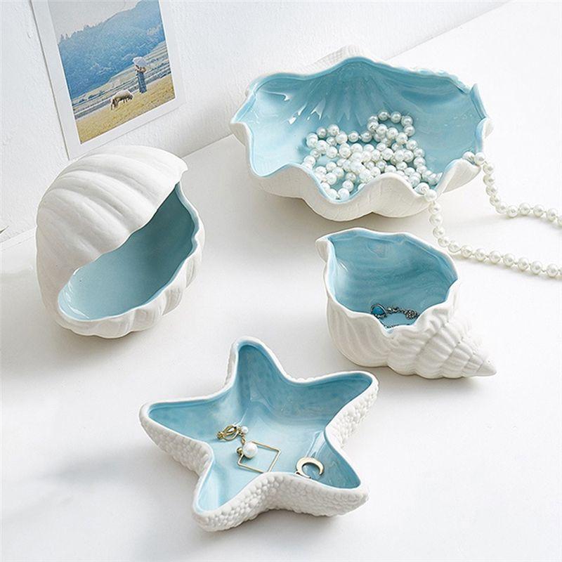 A20F- Jewelry Storage Tray Desktop Ornaments Earrings Rings Bracelets Jewelry Display Plate Tray