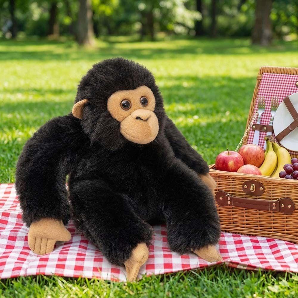 Soft Fluffy Orangutan Plush Doll Realistic Design Gorilla Stuffed Animal  Holiday Gifts