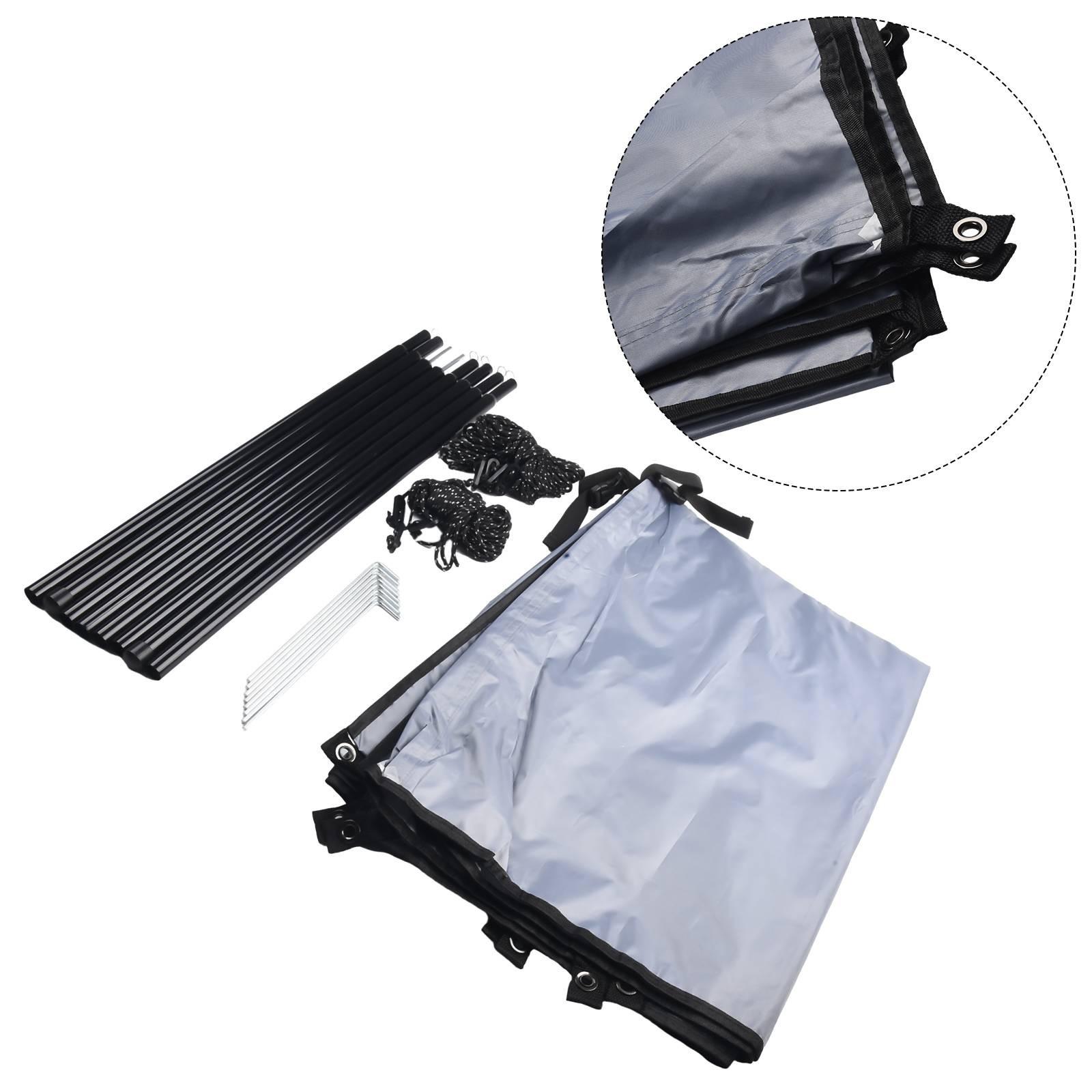 

Серый универсальный тент солнцезащитный козырек для автодома фургона кемпервана внедорожника