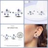 925 Sterling Silver Sparkling Cubic Zircon Star Moon Pendant Hoop Earrings for Women Luxury Wedding Anniversary Jewelry Gifts