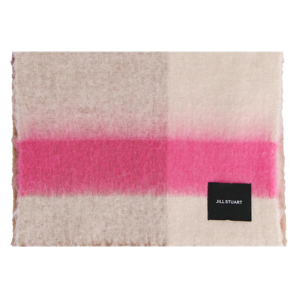 JILL STUART Women's Check Pattern Shaggy Scarf (60105002)