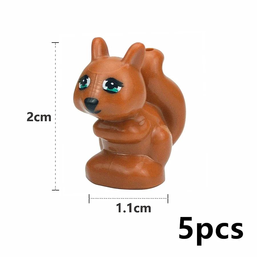 MOC Blocuri de Construcție Animale Particule Mici Scenă Tigru Oaie Rață Cal Balene Model Educațional Zoo Asamblat Cadou DIY Cărămizi Jucărie