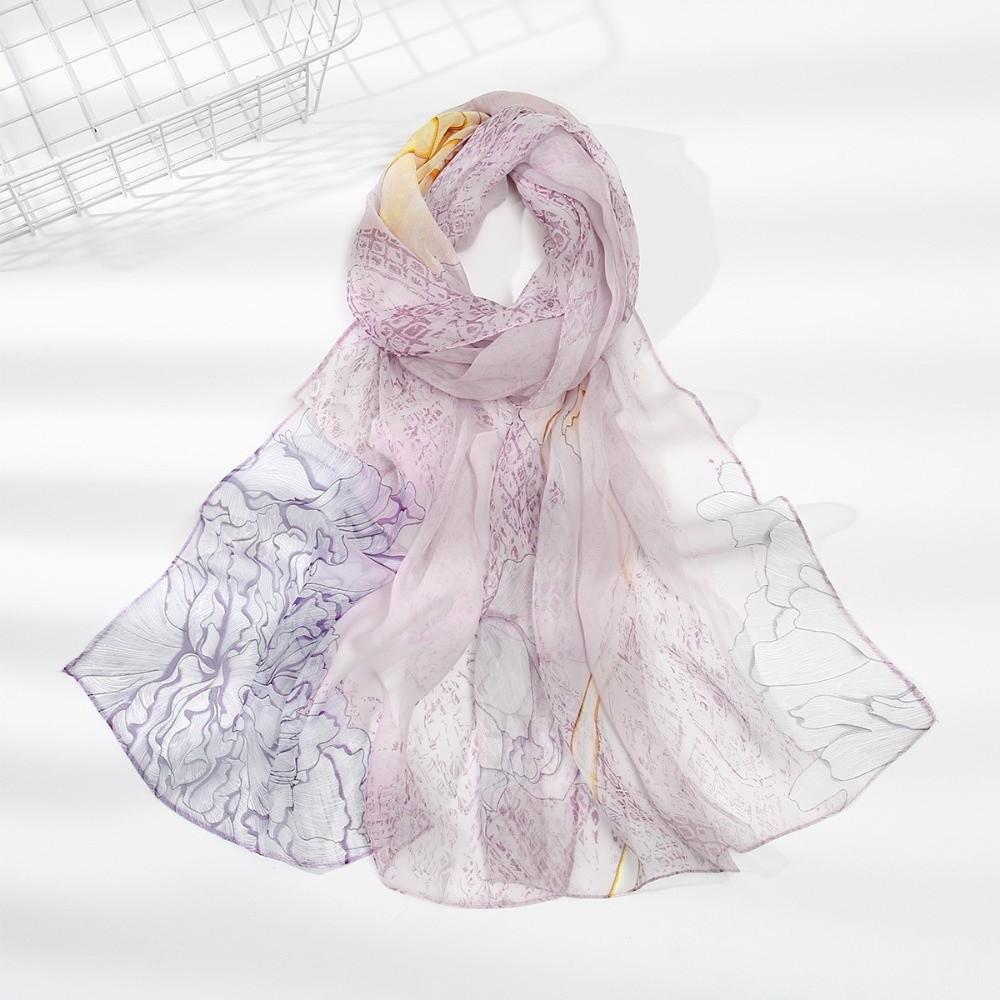Elegant Design Chiffon Scarf Print Pattern Sun Protection Scarf New Shawl Wrap  Women Wear