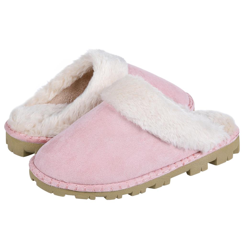 Fashion Litfun Warm Cotton Slippers For Women Men Fluffy House Fur Slippers  Indoor Flats Slip-on Soft Slippers Couple House Mute Slides
