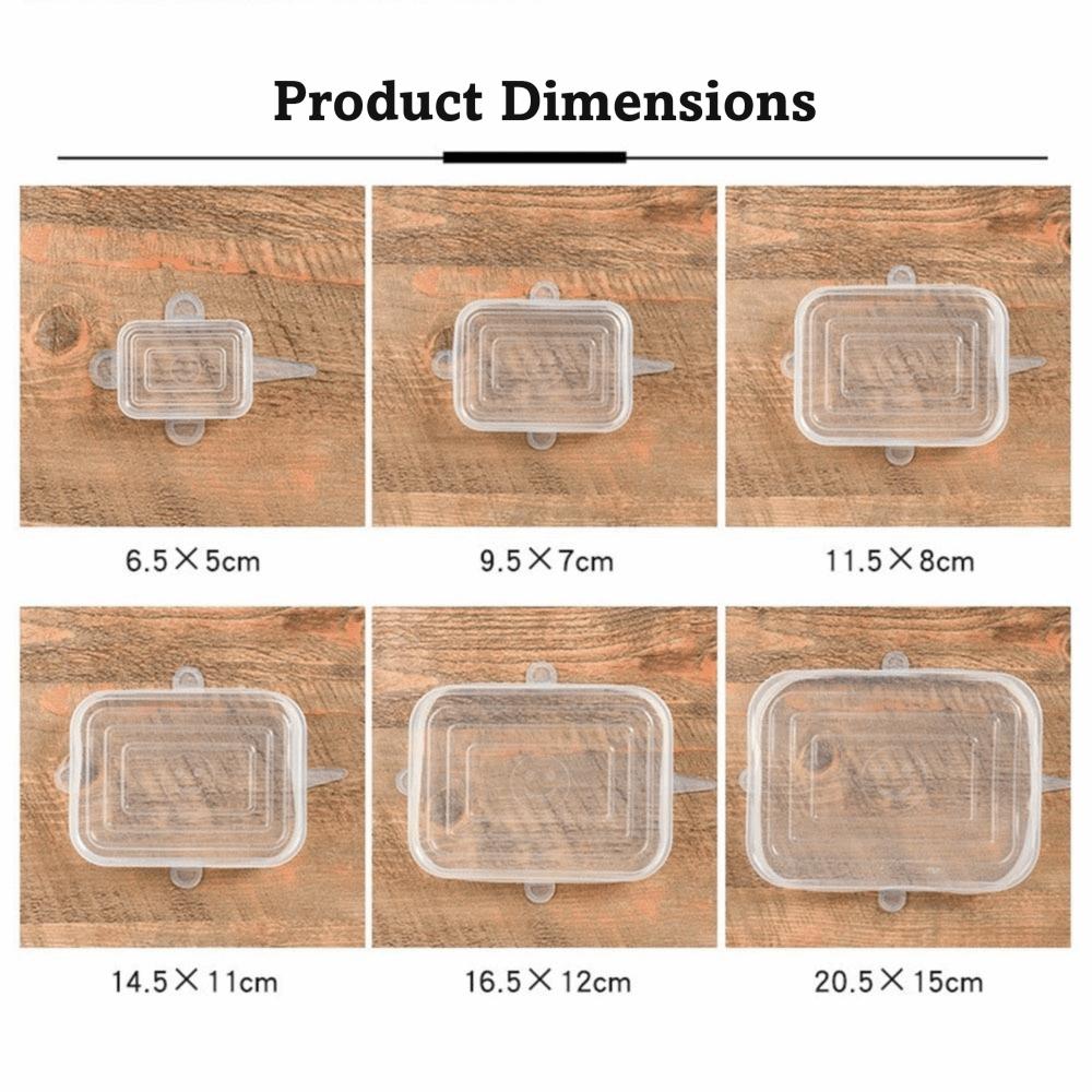 6 STÜCK Rutschfeste Silikon-Deckel Küchenhelfer Schüsseldeckel Neuer Mikrowellen-Deckel