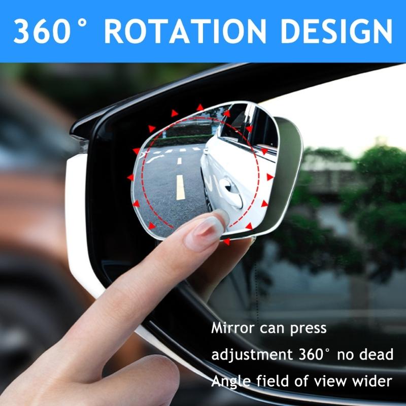 360 Wide Blind Spots Glass Auto Convex Rear Side View Car Truck SUV