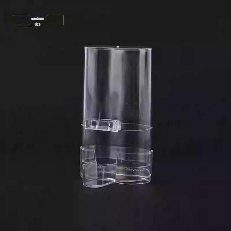 Papageien-Futterspender mit Auslaufschutz und Hülsentrennung für Nymphensittiche