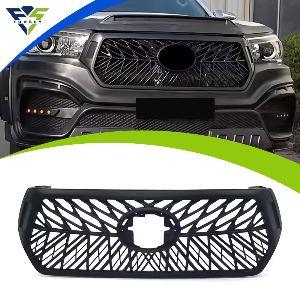 

2021 Hilux Rocco Matte Black Front Grille Carton чёрный