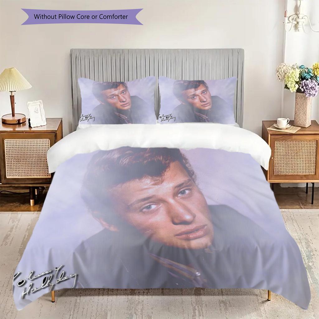 Timeless Elegance Smoke Bedding (1 * duvet cover + 2 * pillowcase, without core) 2D Flat Duvet cover and pillowcase Soft and comfortable
